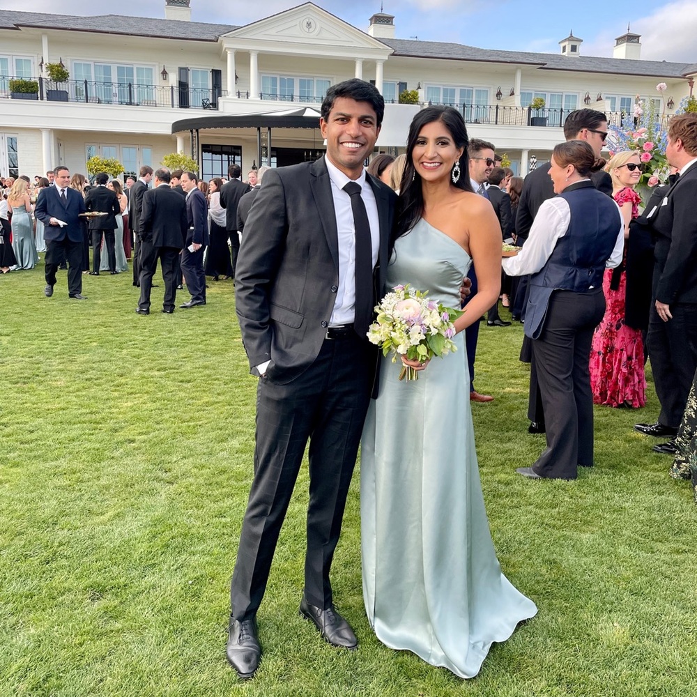 AMSALE Bridesmaid Dress - Kaia Style in Jade Satin